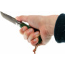 Нож Opinel №8 Trekking, нержавеющая сталь, кожаный темляк, хаки 001703